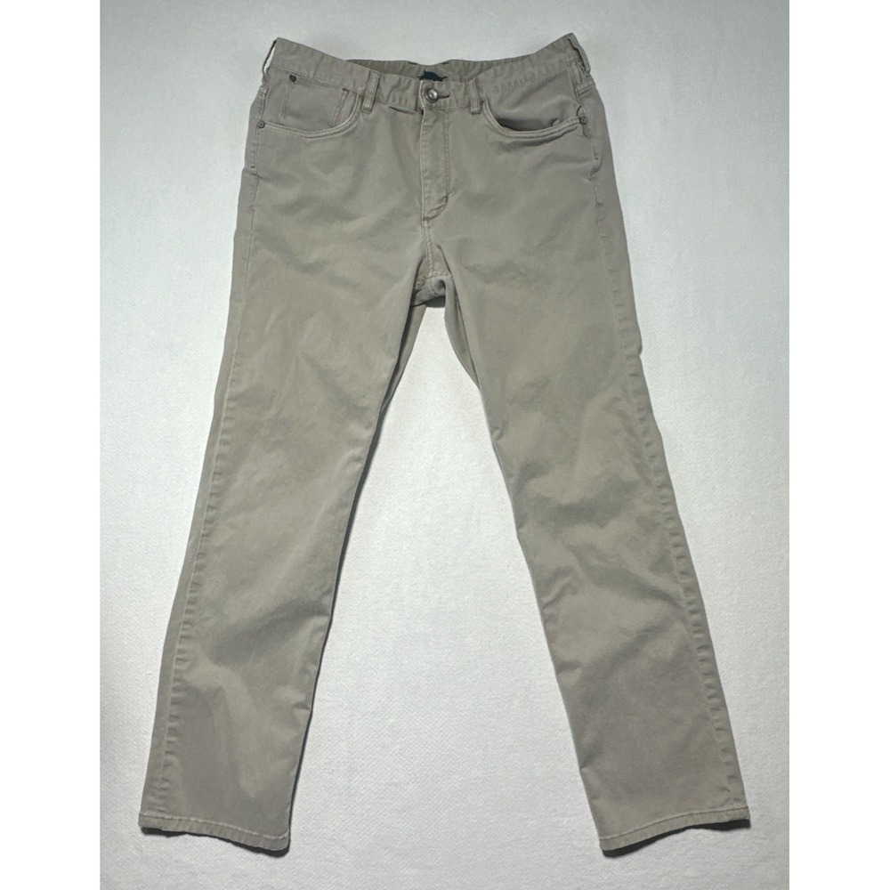 Tommy Bahama Pants Mens 36x32 Beige Flat Front Chino Casual Straight Leg